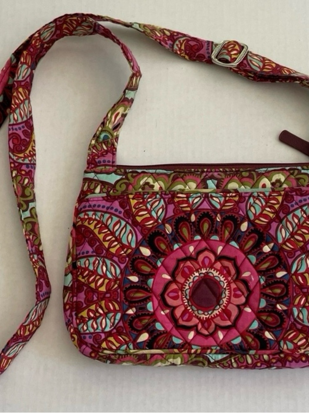 Vera Bradley Inspired Mandala Pattern Crossbody Bag